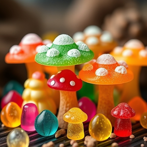Colorful Magic Mushroom Gummies