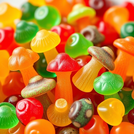 Colorful Magic Mushroom Gummies