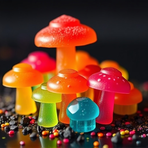 Colorful Magic Mushroom Gummies