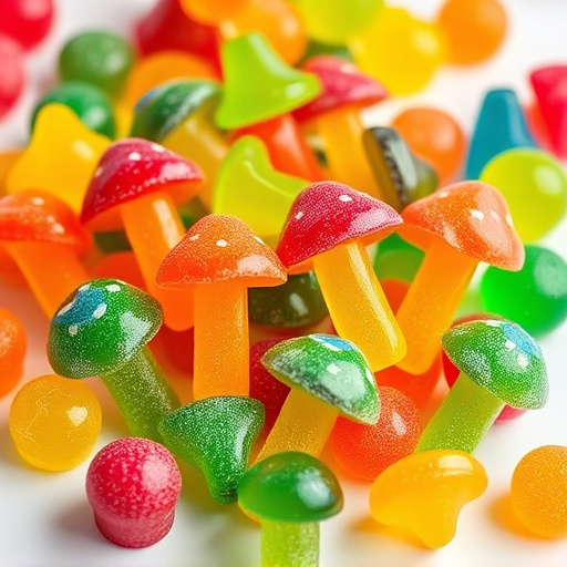 Colorful Magic Mushroom Gummies