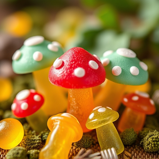 Colorful Magic Mushroom Gummies