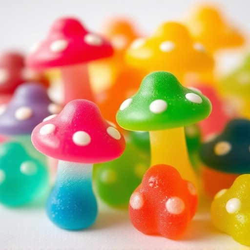 Colorful Magic Mushroom Gummies