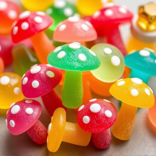 Colorful Magic Mushroom Gummies