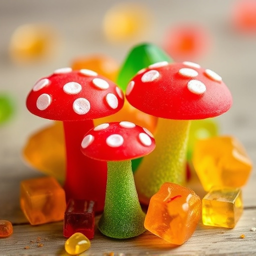 Colorful Magic Mushroom Gummies