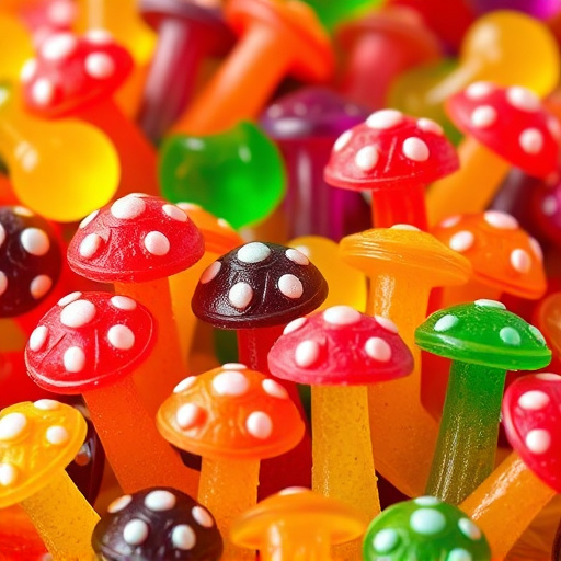 Colorful Magic Mushroom Gummies