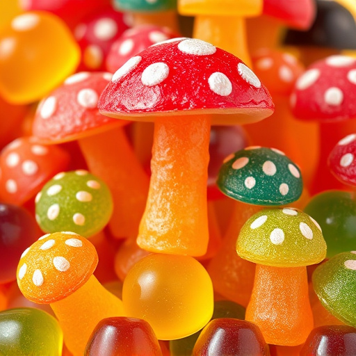 Colorful Magic Mushroom Gummies