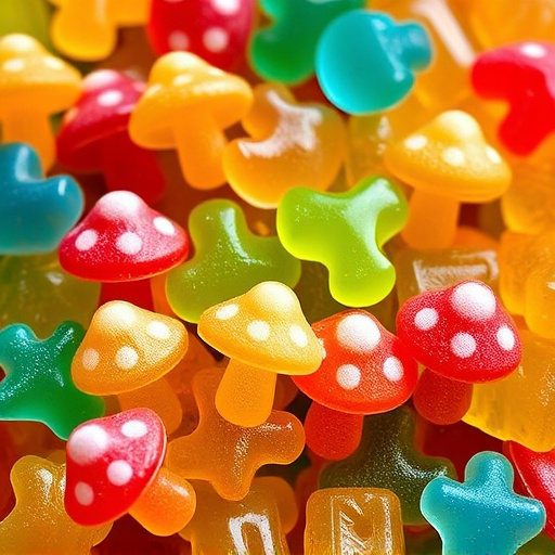 Colorful Magic Mushroom Gummies