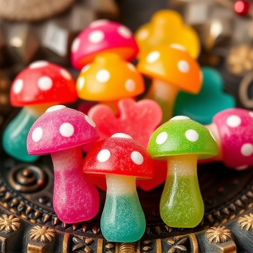 Colorful Magic Mushroom Gummies