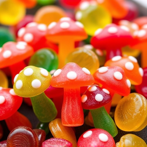 Colorful Magic Mushroom Gummies