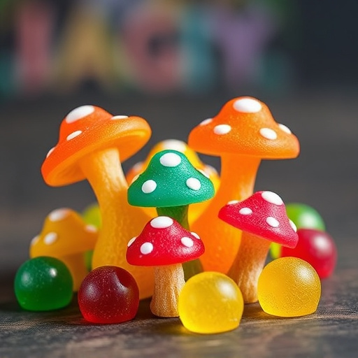 Colorful Magic Mushroom Gummies