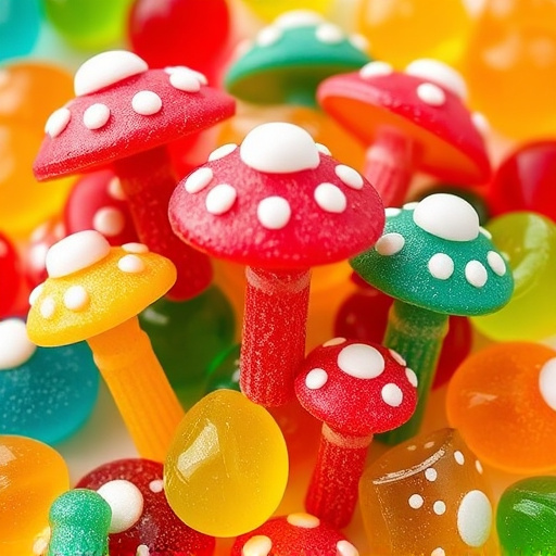 Colorful Magic Mushroom Gummies