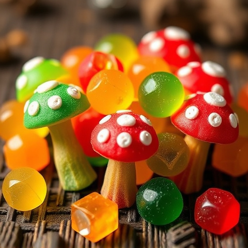 Colorful Magic Mushroom Gummies