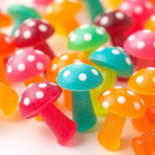 Colorful Magic Mushroom Gummies