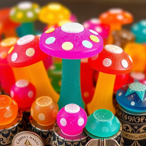 Colorful Magic Mushroom Gummies