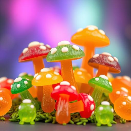 Colorful Magic Mushroom Gummies