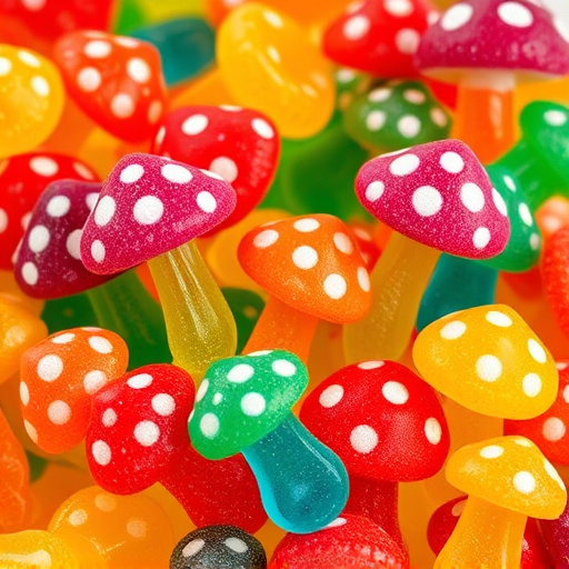 Colorful Magic Mushroom Gummies