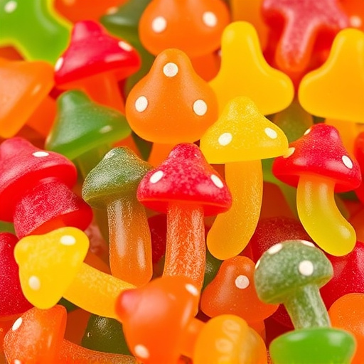 Colorful Magic Mushroom Gummies