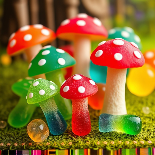 Colorful Magic Mushroom Gummies