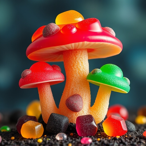 Colorful Magic Mushroom Gummies