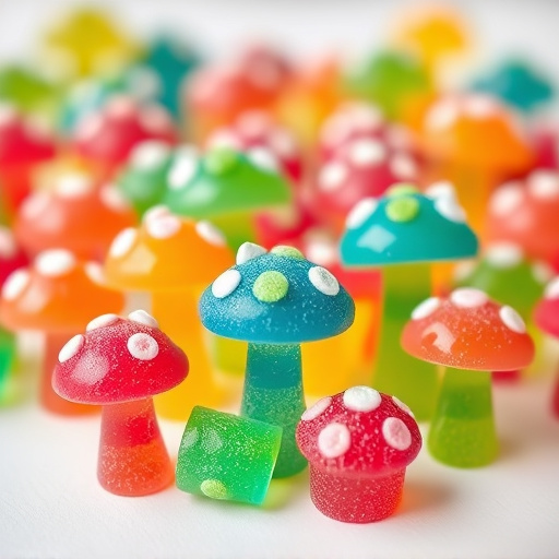 Colorful Magic Mushroom Gummies
