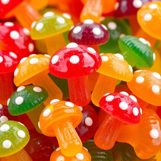 Colorful Magic Mushroom Gummies