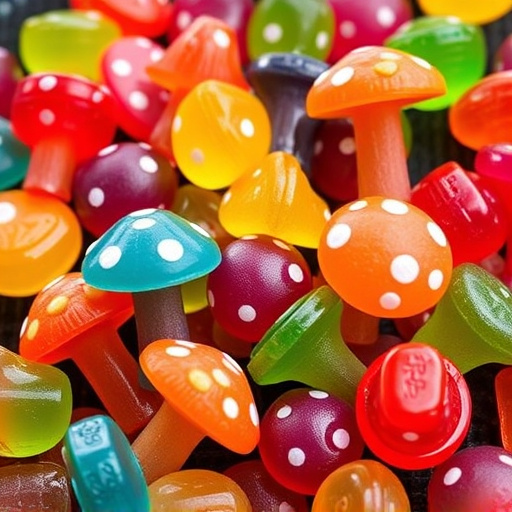Colorful Magic Mushroom Gummies