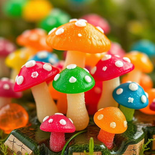 Colorful Magic Mushroom Gummies