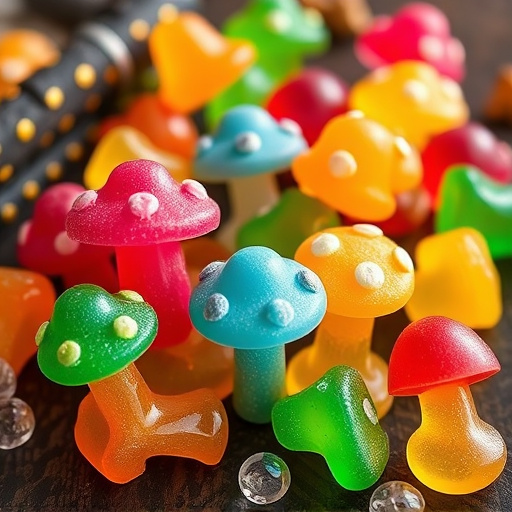 Colorful Magic Mushroom Gummies