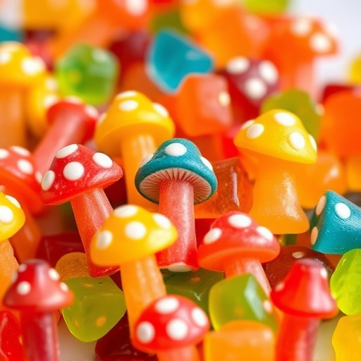 Colorful Magic Mushroom Gummies