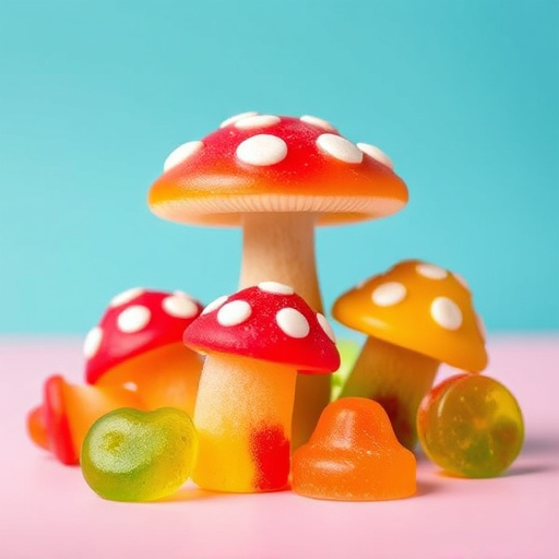 Colorful Magic Mushroom Gummies