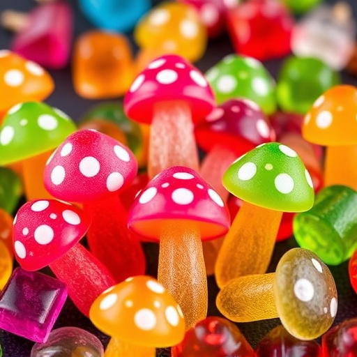 Colorful Magic Mushroom Gummies