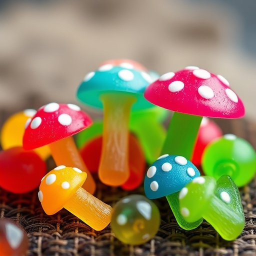 Colorful Magic Mushroom Gummies