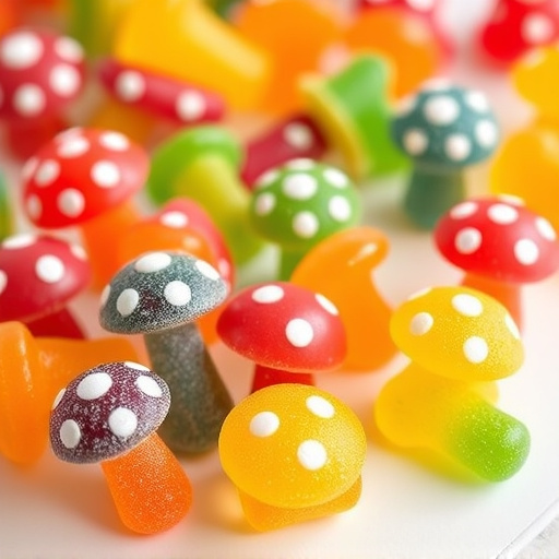 Colorful Magic Mushroom Gummies