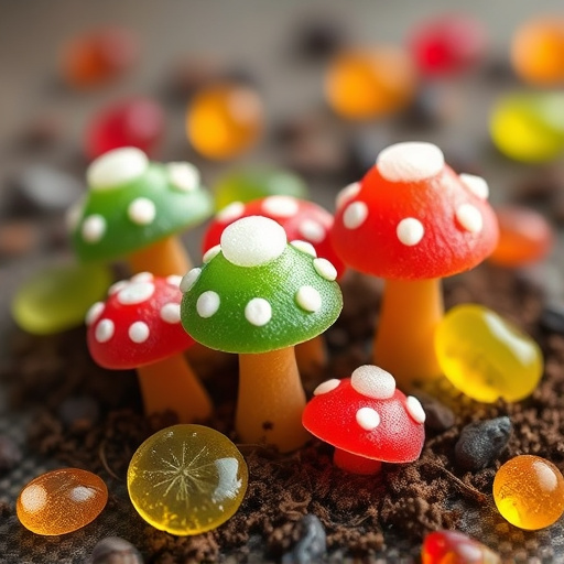 Colorful Magic Mushroom Gummies