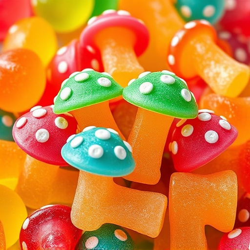 Colorful Magic Mushroom Gummies