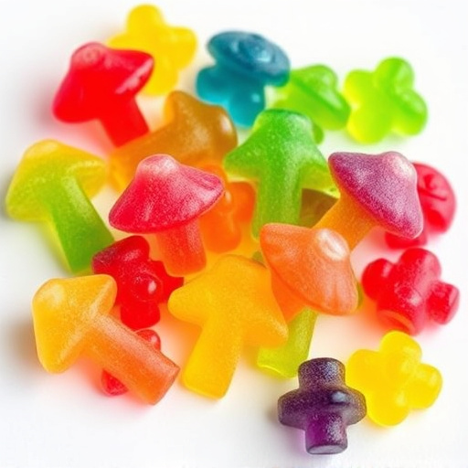 Colorful Magic Mushroom Gummies