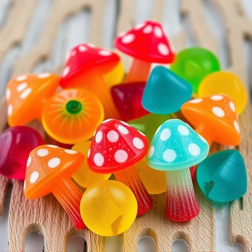 Colorful Magic Mushroom Gummies