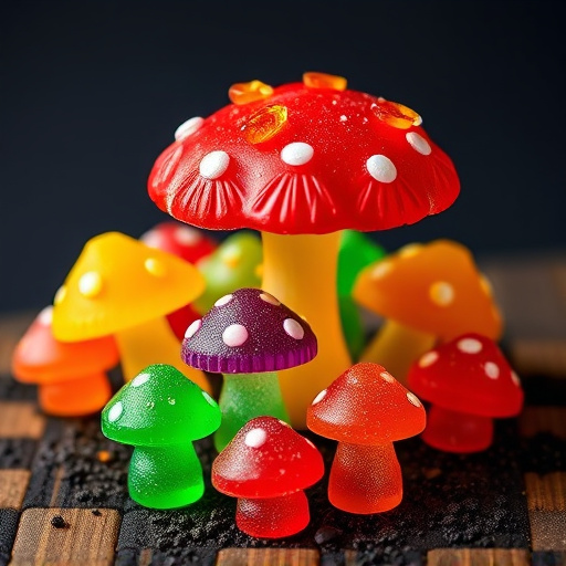 Colorful Magic Mushroom Gummies