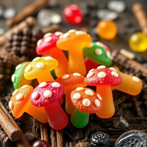 Colorful Magic Mushroom Gummies