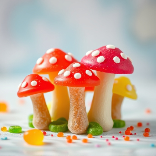 Colorful Magic Mushroom Gummies