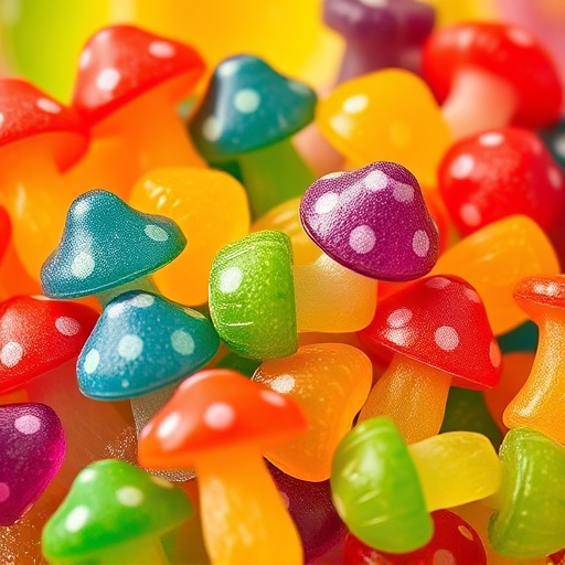 Colorful Magic Mushroom Gummies