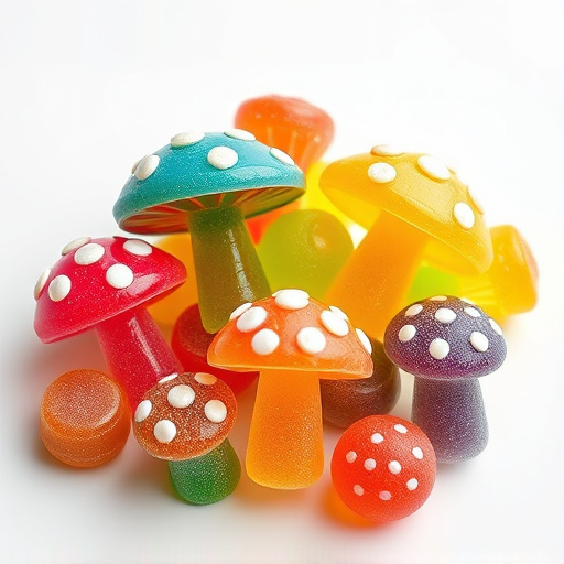 Colorful Magic Mushroom Gummies