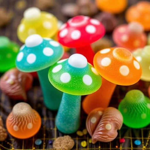 Colorful Magic Mushroom Gummies