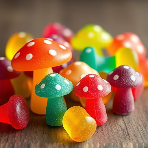Colorful Magic Mushroom Gummies