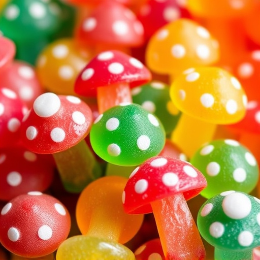 Colorful Magic Mushroom Gummies