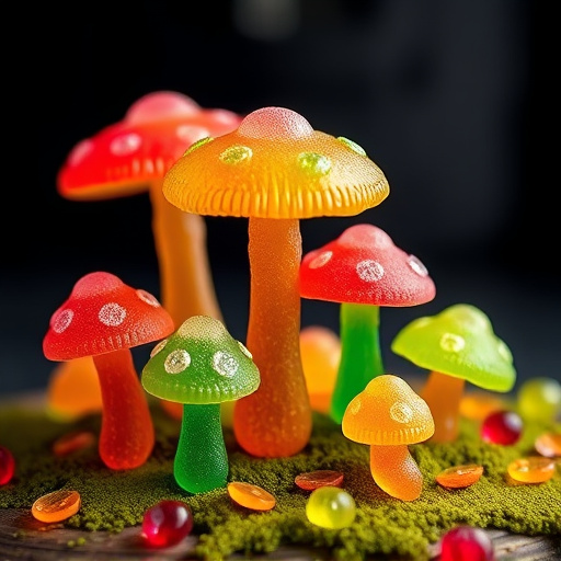 Colorful Magic Mushroom Gummies