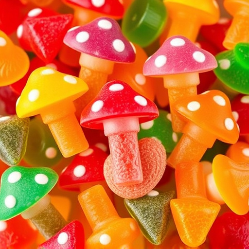 Colorful Magic Mushroom Gummies