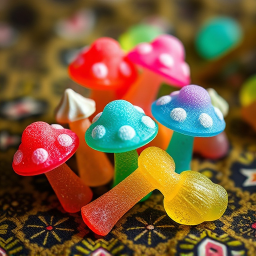 Colorful Magic Mushroom Gummies