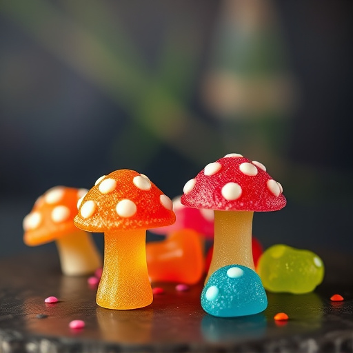 Colorful Magic Mushroom Gummies