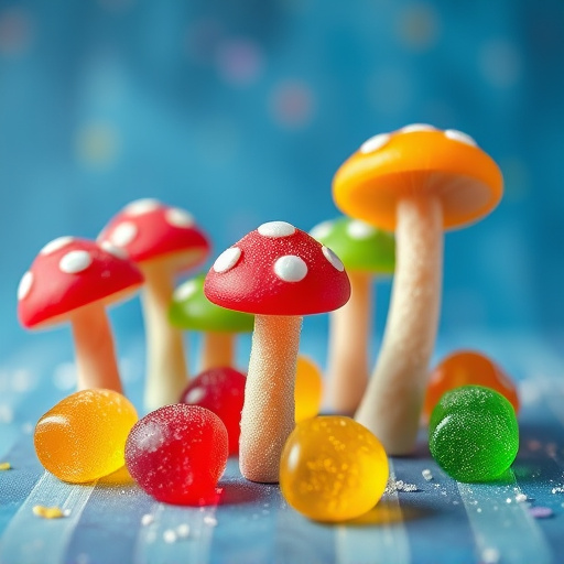 Colorful Magic Mushroom Gummies